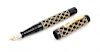A Visconti Alhambra Limited Edition Black Lucite and 18-Karat Gold Limited Edition Fountain Pen