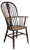 ANTIQUE ENGLISH BOW-BACK WINDSOR ARMCHAIR