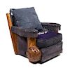 A Molesworth Style Swivel Club Chair Height 32 x width 34 x depth 37 inches.
