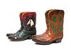 Two Pair Custom Made Women's Boots Unmarked but fits model size 8