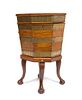 An English Oak Octagonal Shaped Wine Cooler Height 29 3/4 x width 20 3/4 inches.