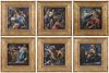 Rare and Important Group of Six Mythological Scenes by Luca Giordano 
