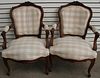 (2) Antique French Upholstered Arm Chairs