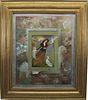Signed Figural Persian Watercolor/Goauche Painting