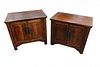 Pair, Antique Chinese Double Door Night Stands