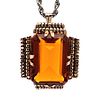 18kt Gold Pendant with Madeira Citrine