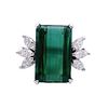 9.70 Ctw In Tourmaline and Diamonds 18k Gold Ring