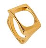Cartier Paris 1970 By Dinh Van Sculptural Cushion Oval Ring In 18K Gold
