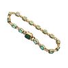 18kt Gold Bracelet with Emeralds and Diamonds