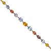 10.80 Cts in colored Sapphires 18kt Gold Bracelet