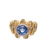 2.70 Ctw in Sapphire and Diamonds 18k Gold Ring