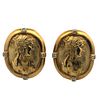 Seidengang Vintage Athena Goddess Earrings 18K