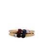 18k Gold Ring with Diamonds, Sapphires and Rubies