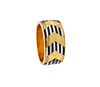 Tiffany And Co. 1978 Angela Cummings Geometric Bangle In 18Kt Gold With Inlaid Gems