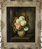 Signed, "MG" Still Life of Bouquet of Flowers