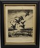 Norman Drysdale, Signed Etching of Geese