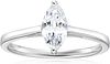 Decadence Sterling Silver Rhodium 5x10mm Marquise Cut Solitaire Engagement Ring Size 6