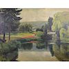 Signed Early 20th C. Italian River Landscape