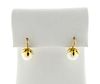 Cathy Waterman 22K Gold Pearl Earrings