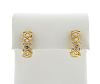 18K Gold Diamond Half Hoop Earrings