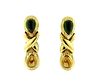 18k Gold Tourmaline Citrine Earrings