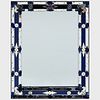 Venetian Cobalt and Clear Glass Mirror
