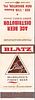 1962 Blatz Beer 115mm WI-BZ-17-ABD Match Cover Milwaukee Wisconsin