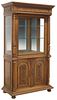 FRENCH CARVED WALNUT VITRINE OR DISPLAY CABINET