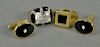 Four piece lot to include 18K gold and onyx man's ring (10.5 total grams), pair of 14K and onyx cuff links (10.5 total grams)
