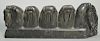Inuit Eskimo carving Line of five carved walrus, signed on bottom. ht. 5 1/2in., lg. 15 1/2in.