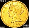 1842-O $5 Gold Half Eagle UNCIRCULATED