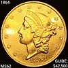 1864 $20 Gold Double Eagle UNCIRCULATED