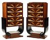 (2) ART DECO STYLE PARQUETRY-INLAID CHESTS OF DRAWERS
