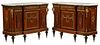 (2) LOUIS XVI STYLE ORMOLU-MOUNTED SIDEBOARDS WITH MARBLE TOPS