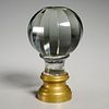 French bronze and cut glass newel post finial