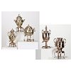 Group (5) Silver plated hot water urns
