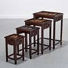 Set (4) Chinese nesting tables