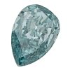 G.I.A. Certified 1.28 Carat Pear Shaped Fancy Deep Blue Green Treated Diamond