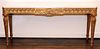 NEOCLASSICAL STYLE MARBLE TOP GILT CONSOLE TABLE