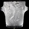 LALIQUE 'GANYMEDE' FROSTED GLASS CHAMPAGNE COOLER