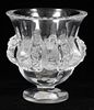 LALIQUE 'DAMPIERRE' FROSTED AND CLEAR GLASS VASE