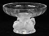 LALIQUE 'NOGENT' FROSTED & CLEAR GLASS FOOTED BOWL