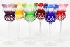 HUNGARIAN CUT CRYSTAL HOCK WINES 6 PIECES