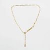 HERMES KELLY CHAIN LARIAT 18K GOLD NECKLACE