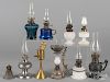 Ten assorted fairly and fluid lamps.