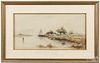 Frank F. English (American 1854-1922), watercolor landscape, signed lower left, 10 1/2'' x 21''.