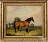Robert Havell, 19th c., oil on canvas horse portrait, signed lower left and dated 1840, 12 1/2'' x