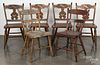 Nine assorted side chairs, 19th c.