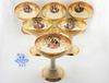 Set Of Six Hand Painted 19th C. Dresden Lamb Porcelain Ice Cream Dessert Cup