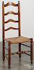 Delaware Valley ladderback side chair, late 18th c.